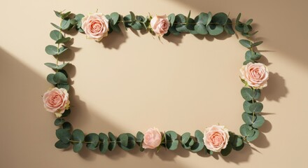 Rose eucalyptus frame design