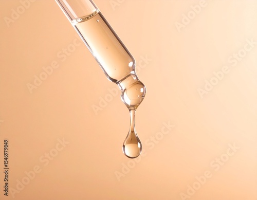 투명의 스포이드에서 액체가 떨어지는 사진 Photo of liquid dripping from a transparent dropper
