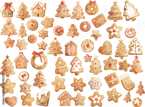 christmas  cookie watercolor clipart | christmas  cookie clipart for graphic resources