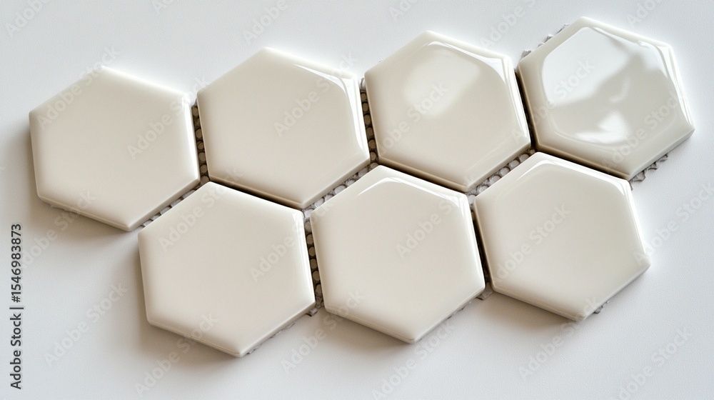 Off-White Hexagon Tiles Off-White Hexagon Tiles