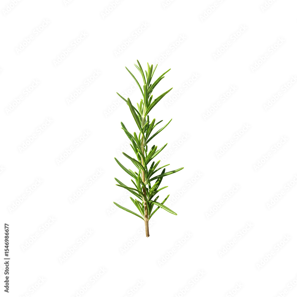 Naklejka premium Fresh green rosemary twig isolated on white