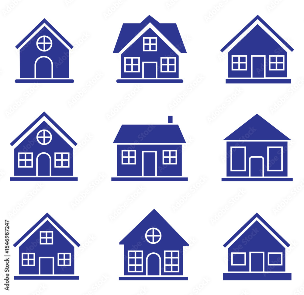 House icons set. Home icon . House icons set. Home icon .