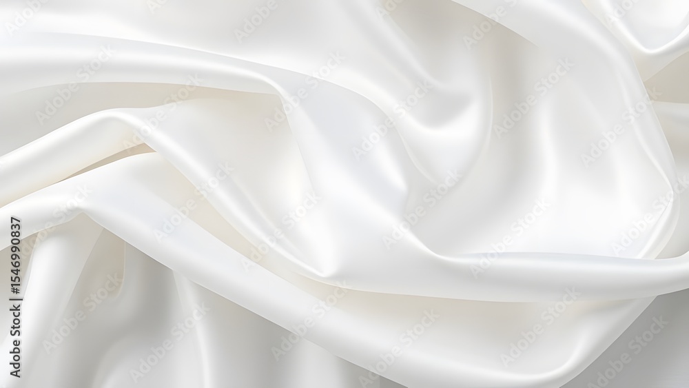 Obraz premium Elegant White Silk Fabric Texture Background