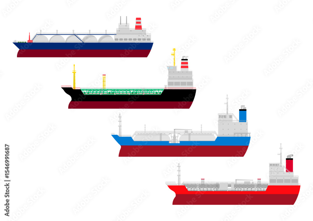 Fototapeta premium さまざまなエネルギーを運ぶタンカー船