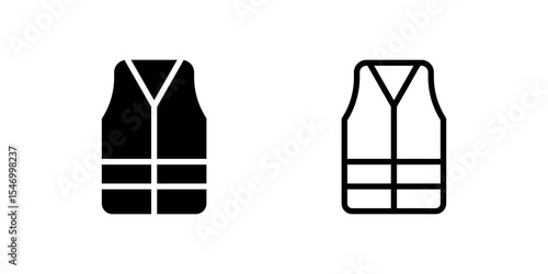 Critical life vest safety icon for water rescue, survival, and emergency situations. Essential for boating, swimming, and marine safety.