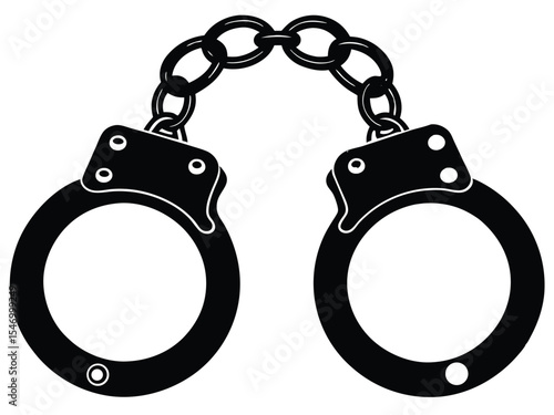 Police Handcuffs Icon Law Enforcement & Arrest Symbol