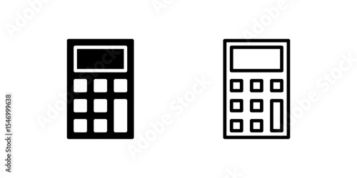 Simple calculator icon set design, suitable for finance and education apps