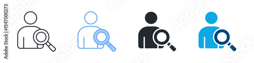 Analysis Icon Set Multiple Style. Designed In Outline, Blue, Glyph, Dual Tone