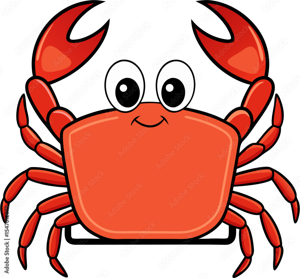 Fototapeta premium red crab cartoon