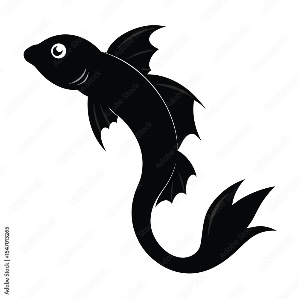 Obraz premium Fish Vector Illustration on White Background