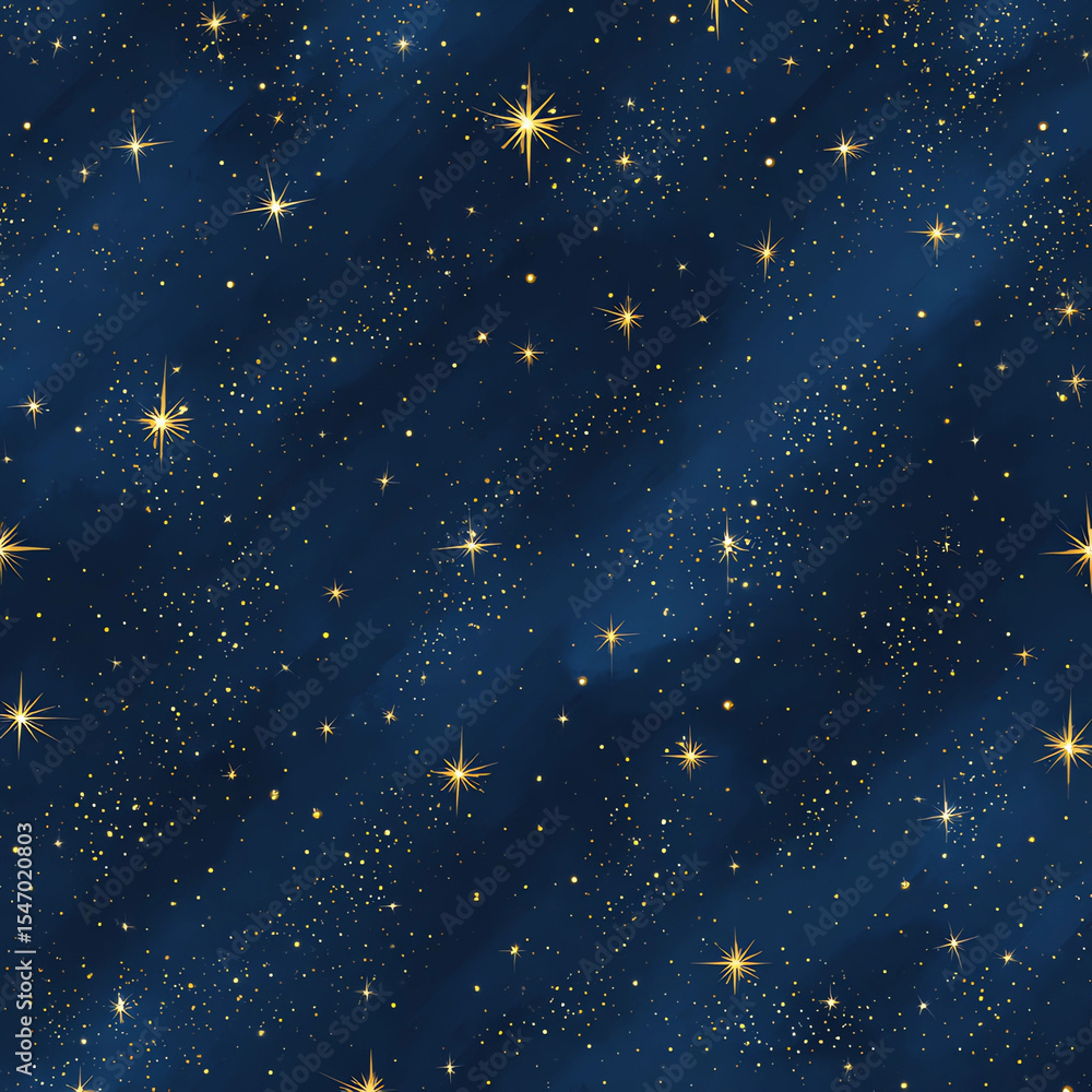A blue sky with stars and a gold star A blue sky with stars and a gold star