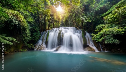 waterfall in deep forest