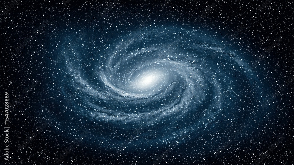 Fototapeta premium Spiral galaxy in deep space.