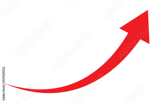 long curve arrow vector icon illustration