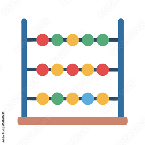 Colorful abacus for educational counting and learning skills