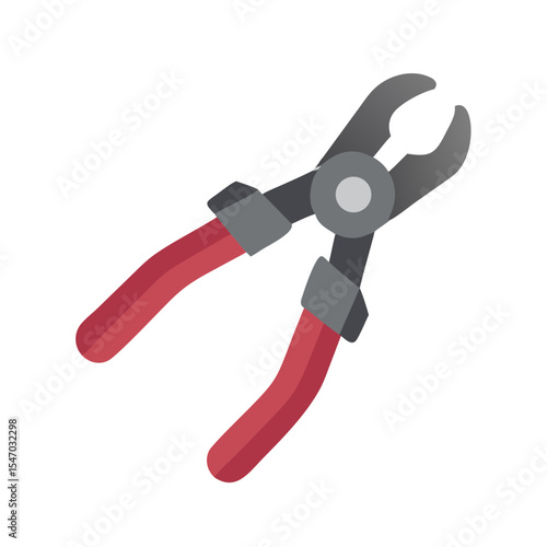 Illustration of pliers tool on dark background for repair