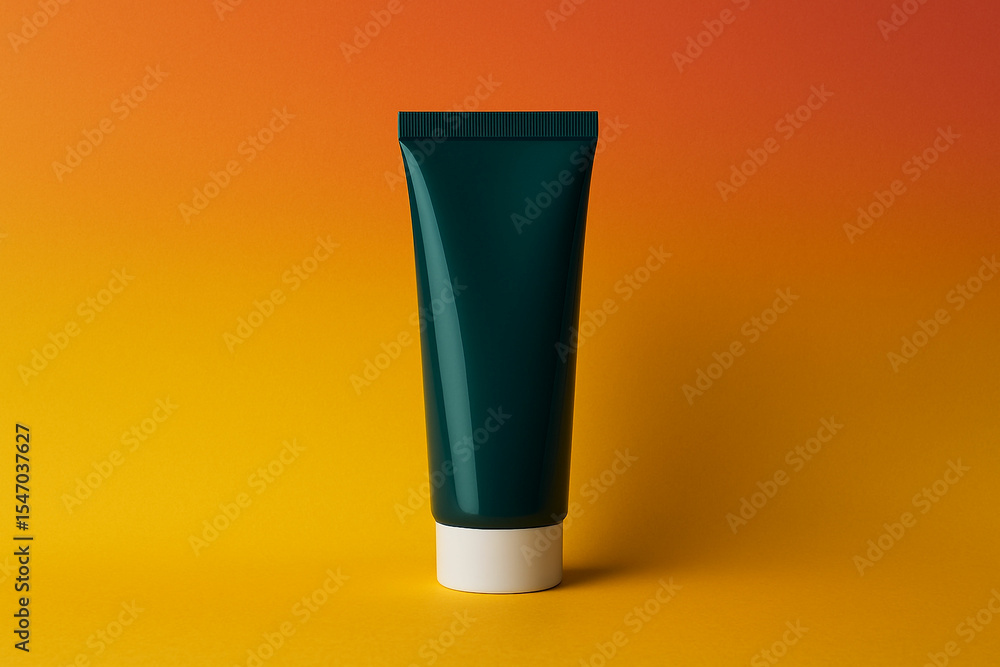 Teal cosmetic tube on vibrant gradient background for skincare and beauty product branding design mockup high quality packaging template for advertising presentation unique design Pro. Teal cosmetic tube on vibrant gradient background for skincare and beauty product branding design mockup high quality packaging template for advertising presentation unique design Pro.