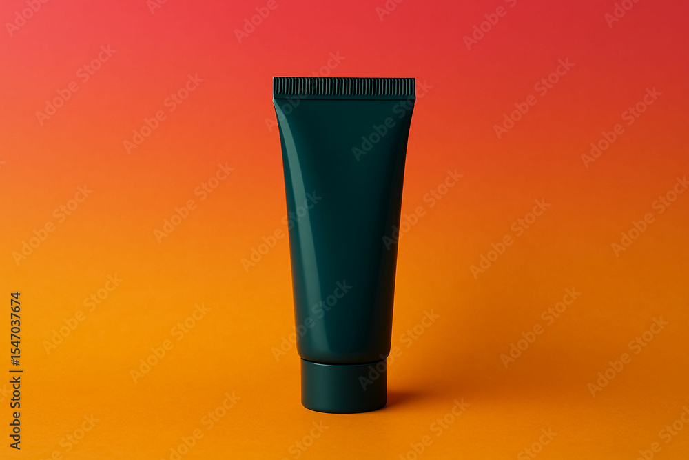 Teal cosmetic tube on vibrant gradient background for skincare and beauty product branding design mockup high quality packaging template for advertising presentation unique design Pro. Teal cosmetic tube on vibrant gradient background for skincare and beauty product branding design mockup high quality packaging template for advertising presentation unique design Pro.