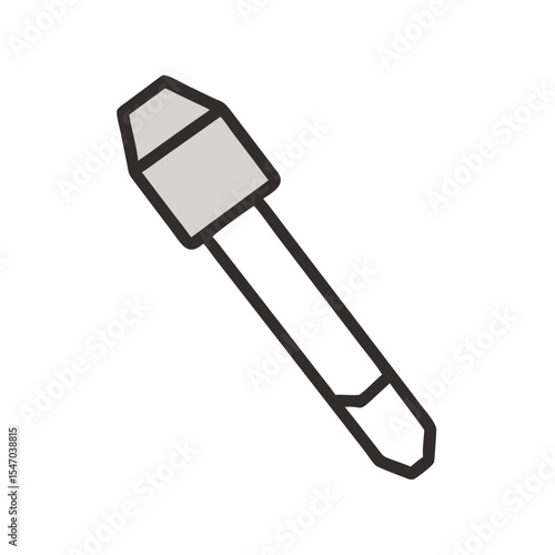 Simple illustration of an applicator tool against a black background