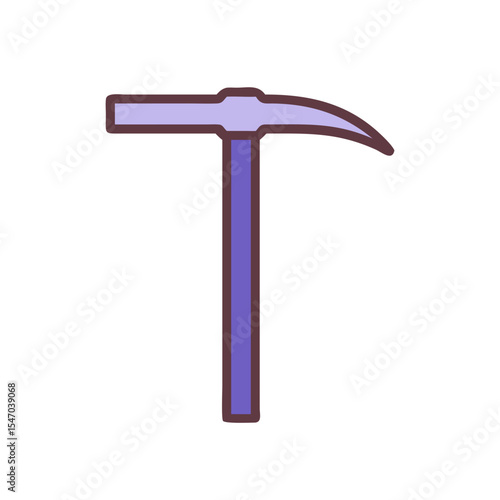 Stylized pickaxe illustration against a solid black background