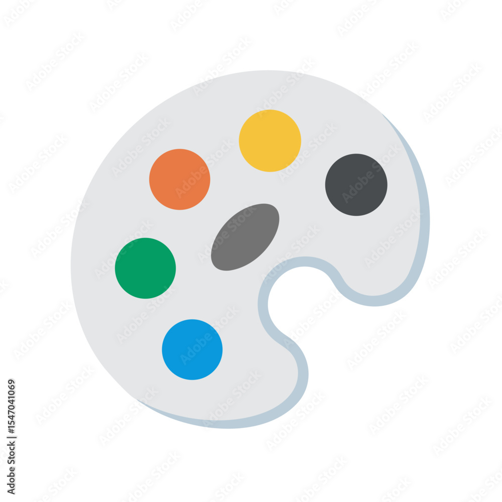 Fototapeta premium Colorful Paint Palette with Diverse Colors on Black Background