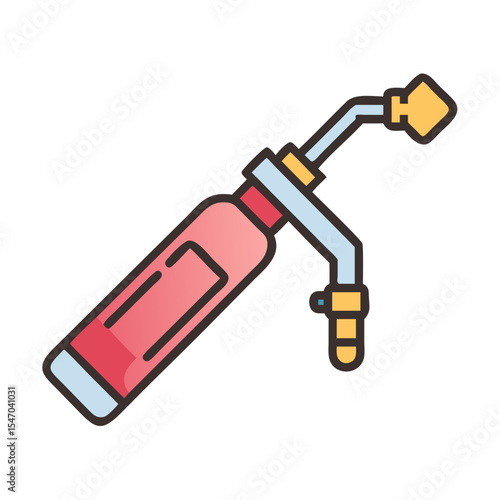 Vector illustration of a blowtorch or soldering iron tool