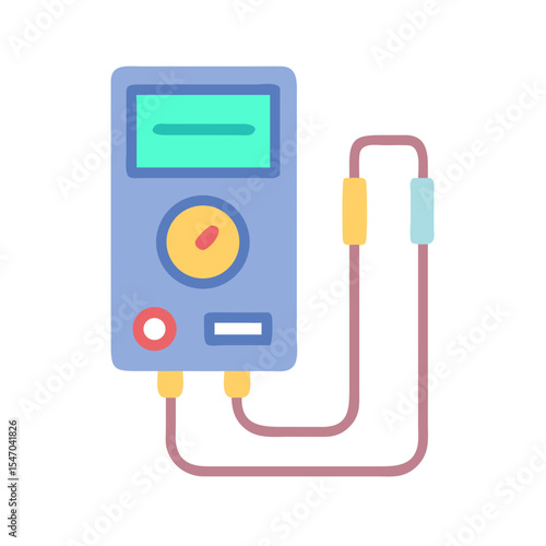A vector illustration of digital multimeter on black background