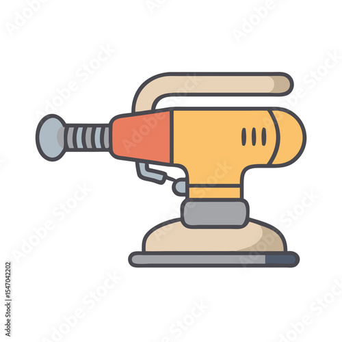 Vector Illustration of an Airless Paint Sprayer on Black