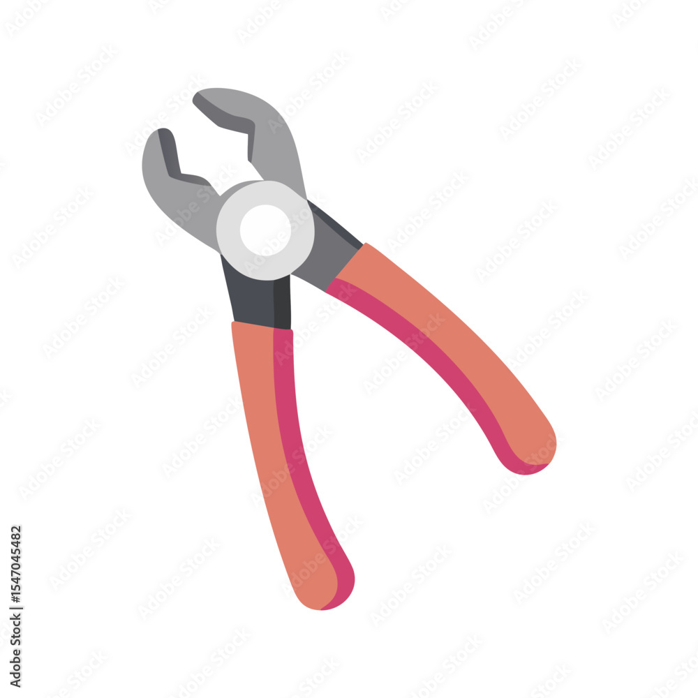 Orange handled wire cutters on black background illustration Orange handled wire cutters on black background illustration