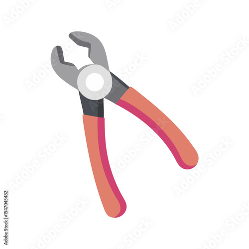 Orange handled wire cutters on black background illustration
