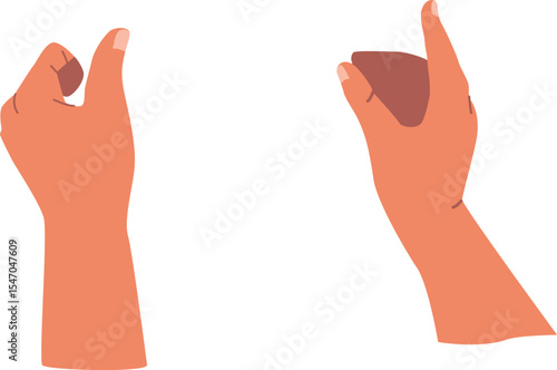 Human hands making gesture vector illustration