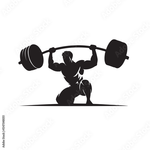 illustration of a man lifting weights