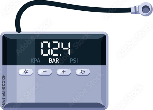  vector illustrationTire inflation compressor vector illustration