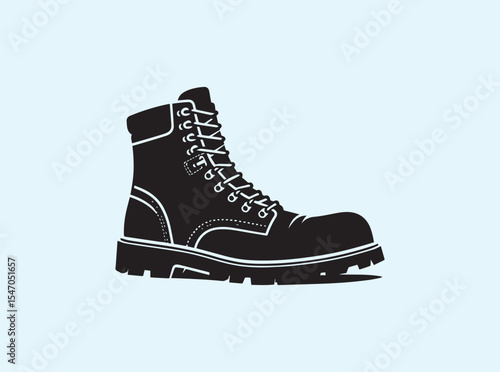 Sturdy work boot with a bold, reinforced toe guard, chunky sole, and rugged lace-up system, built for demanding jobs and rough terrain performance