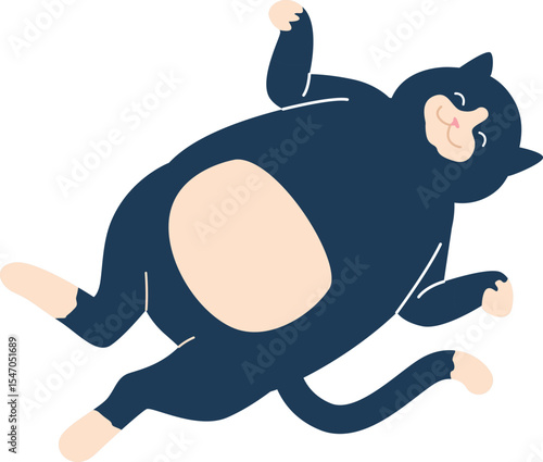 Cute lazy cat rest vector illustration