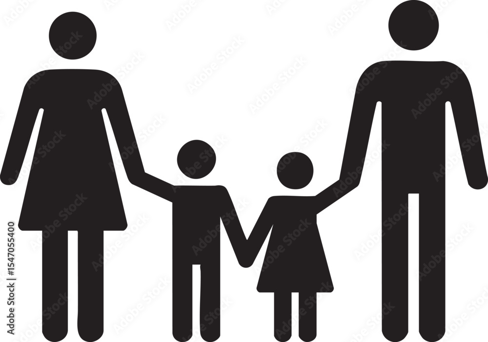 Family Unity in Silhouette Style Family Unity in Silhouette Style