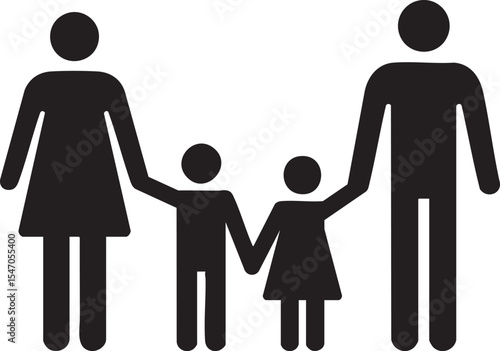 Family Unity in Silhouette Style