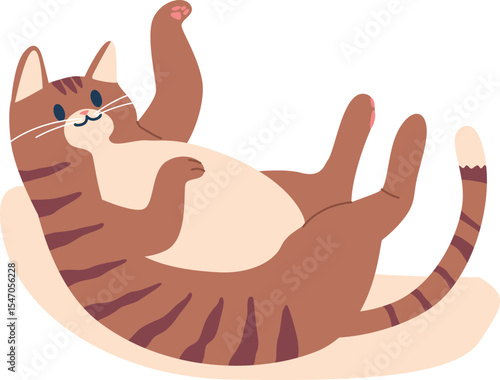 Funny lazy cat in hammock