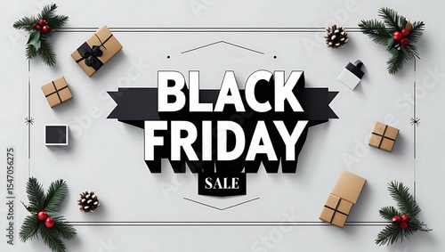 Black Friday Sale Banner with Bold Typography