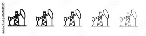 Oilfield icon design, logo, app, UI. Vector illustration, EPS
