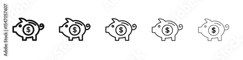 Piggy bank icon design, logo, app, UI. Vector illustration, EPS