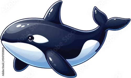 cartoon of orca