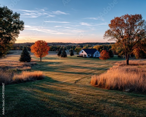 Wallpaper Mural Autumnal farmhouse landscape Torontodigital.ca