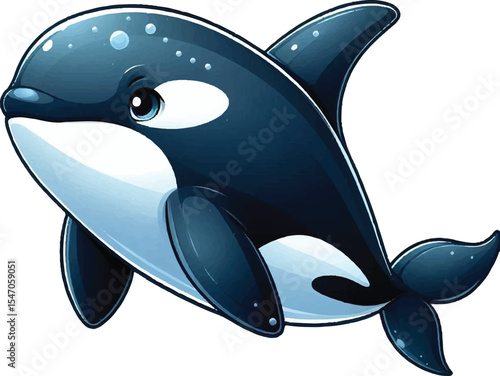 cartoon of orca