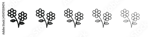 two flowers icon design, logo, app, UI. Vector illustration, EPS