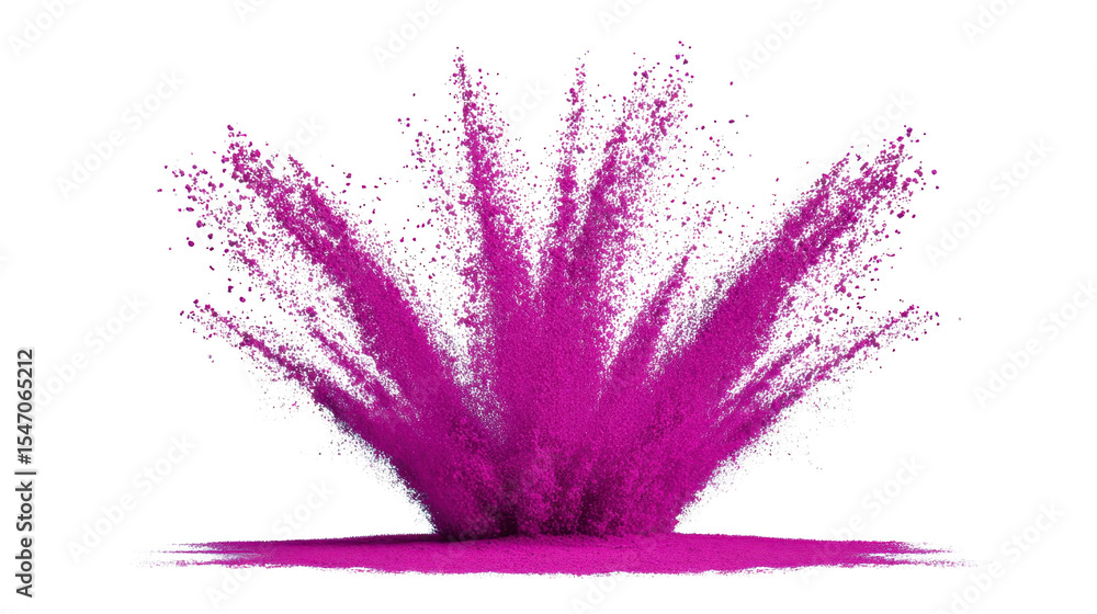 Obraz premium Vibrant explosion of pink powder creates dynamic and energetic visual effect, resembling burst of color in motion. image captures essence of movement and vibrancy