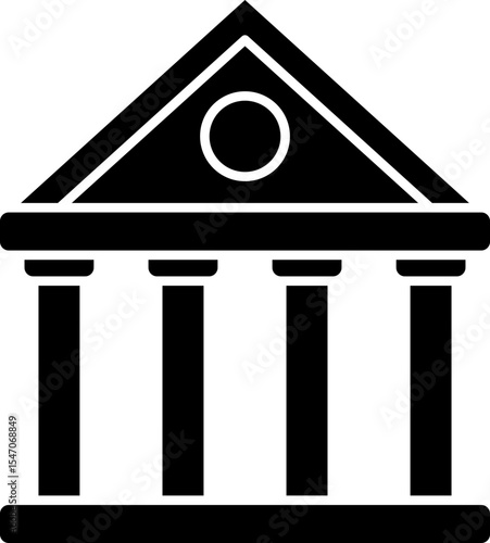Bank Icon Glyph