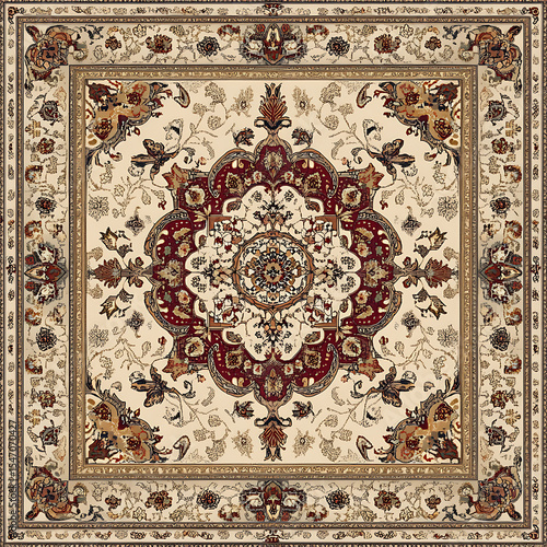 Seamless floral tile patterns combining cultural, modern