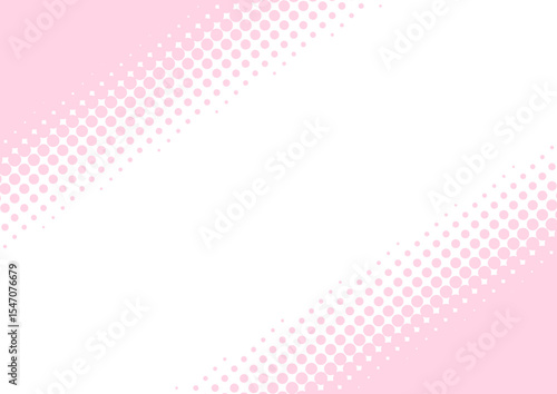 ピンクのハーフトーングラデーションフレーム　ベクター	
