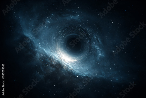 a black hole in the middle of a galaxy